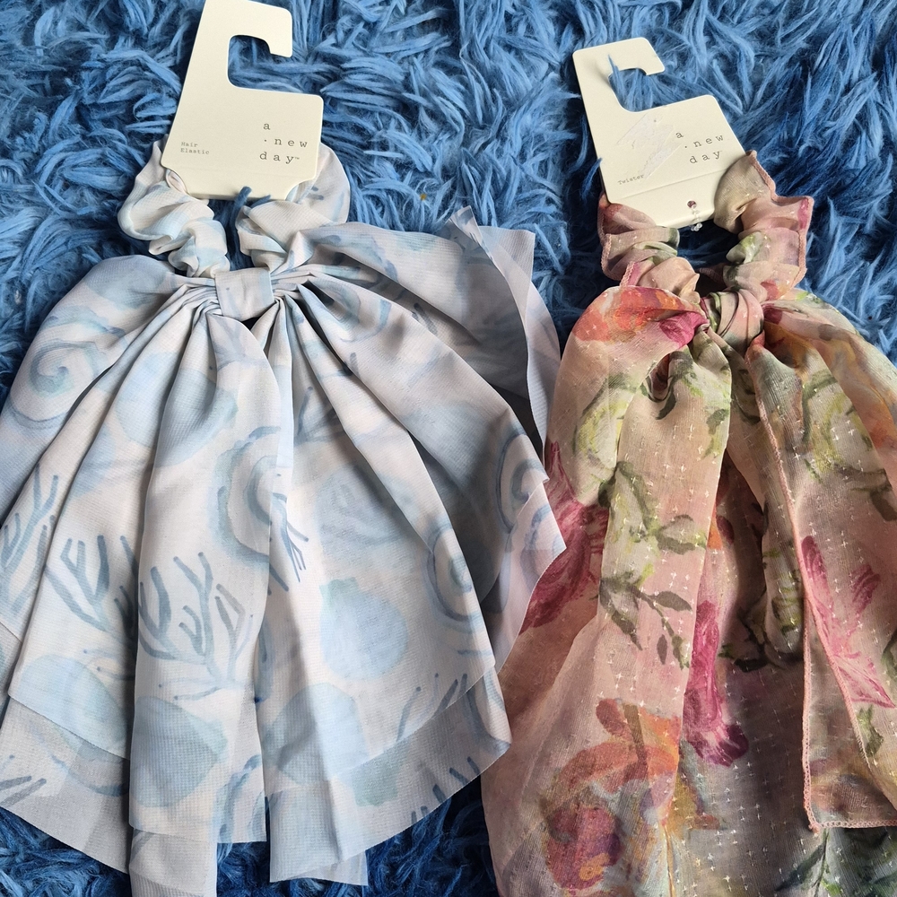 A New Day Floral and Abstract Hair Scarves